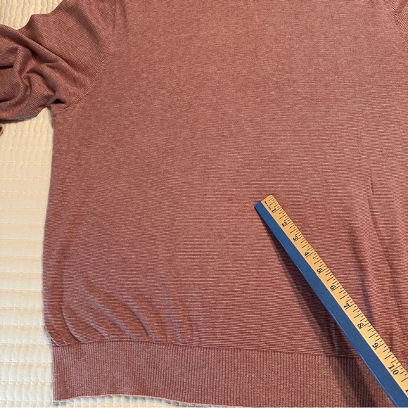 Bonobos Sweater Mens XL Pink Cotton/Viscose   Crewneck Soft Striped Casual(A1 - Picture 5 of 15